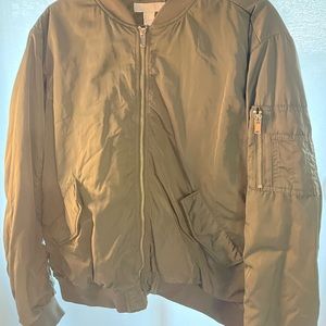 H&M bomber jacket, army green, size 12